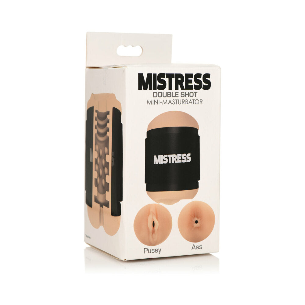 CURVE TOYS MISTRESS DOUBLE SHOT MINI MASTURBATOR PUSSY & ASS LIGHT