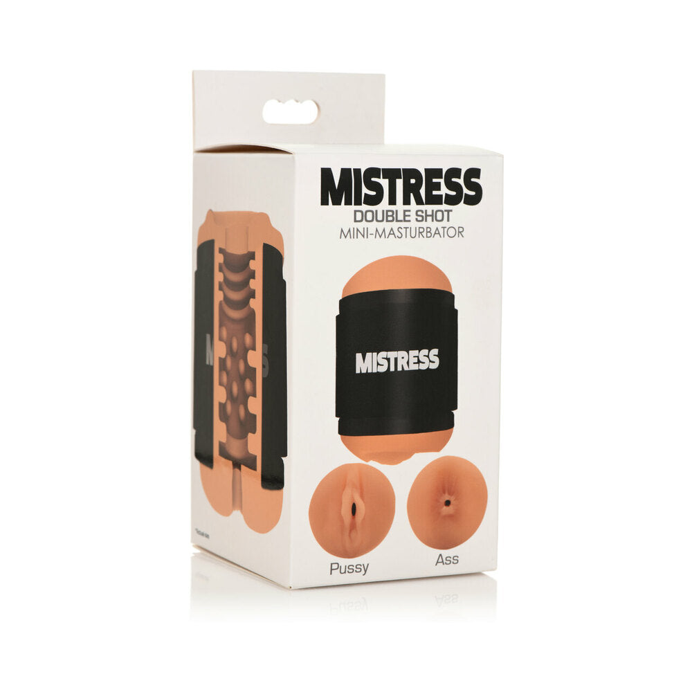 CURVE NOVELTIES - CURVE TOYS MISTRESS DOUBLE SHOT MINI MASTURBATOR PUSSY & ASS MEDIUM