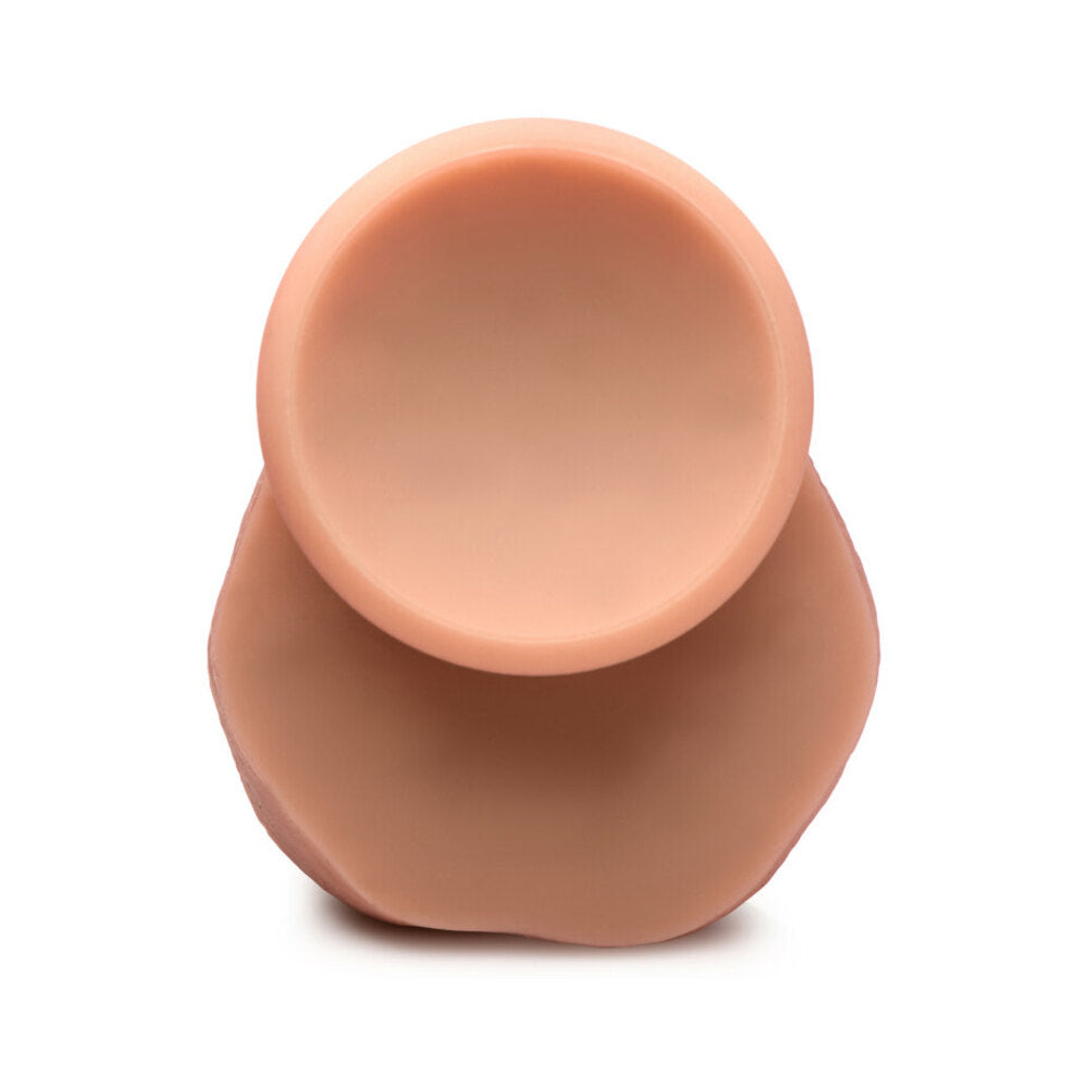 CURVE NOVELTIES - CURVE TOYS JOCK DUAL DENSITY 8 IN. SILICONE DILDO WITH BALLS & SUCTION CUP LIGHT