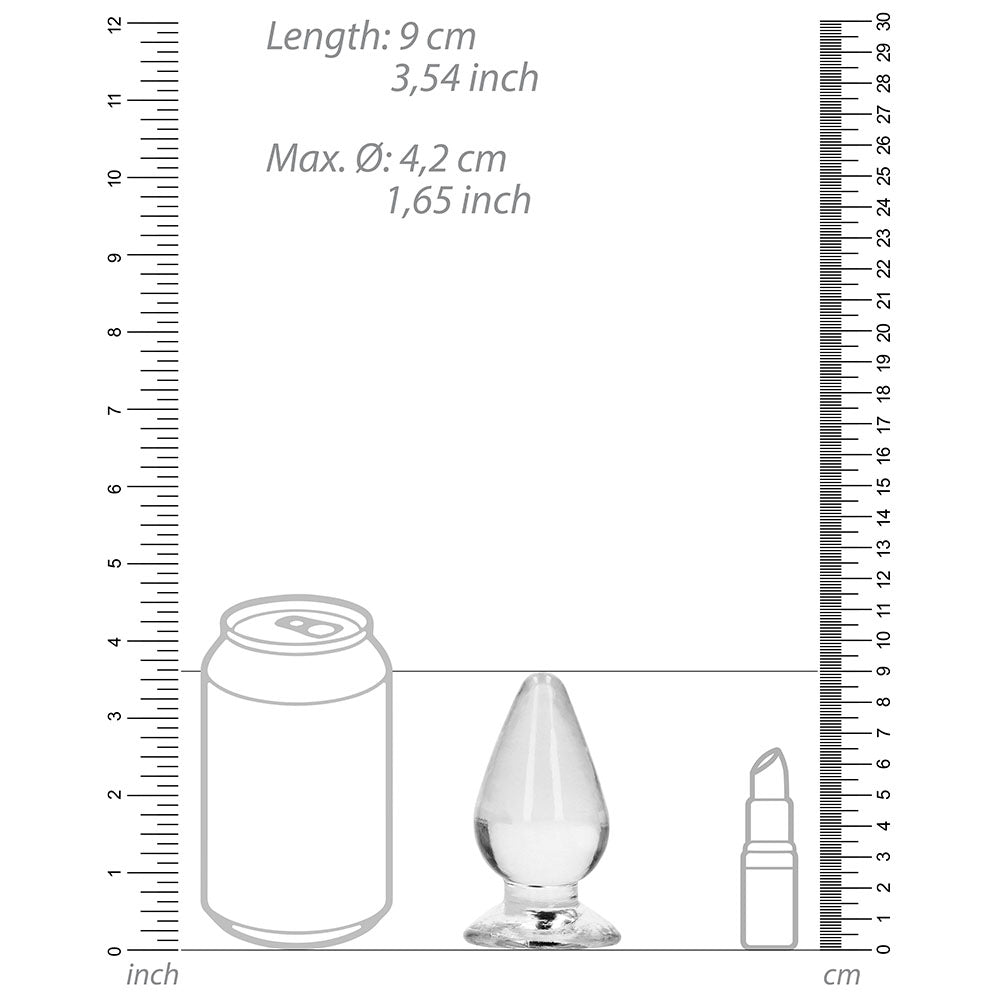 SHOTS - REALROCK CRYSTAL CLEAR 3.5 IN. ANAL PLUG CLEAR