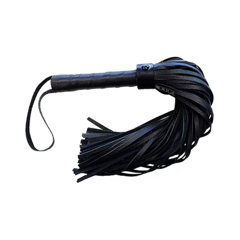 ROUGE GARMENTS - ROUGE LONG LEATHER FLOGGER BLACK WITH BLACK ACCESSORIES