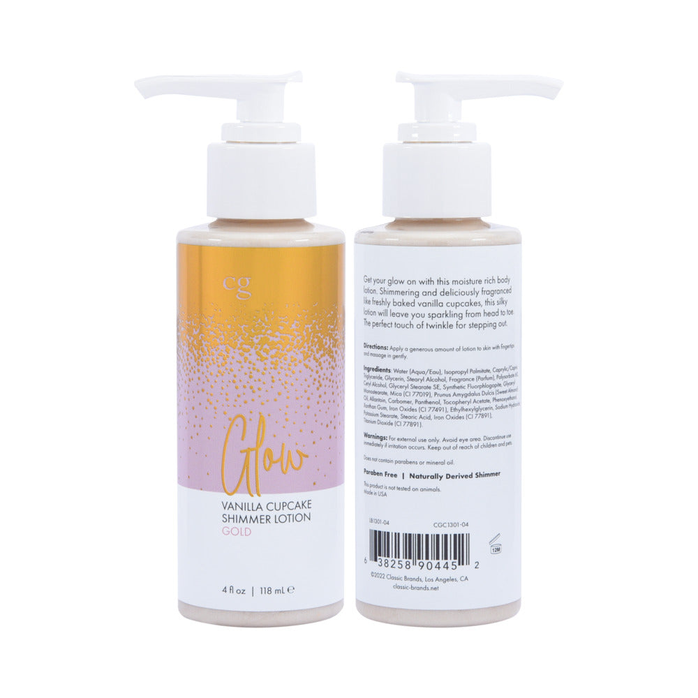 CLASSIC BRANDS - CG GLOW VANILLA CUPCAKE SHIMMER LOTION GOLD 4 OZ.