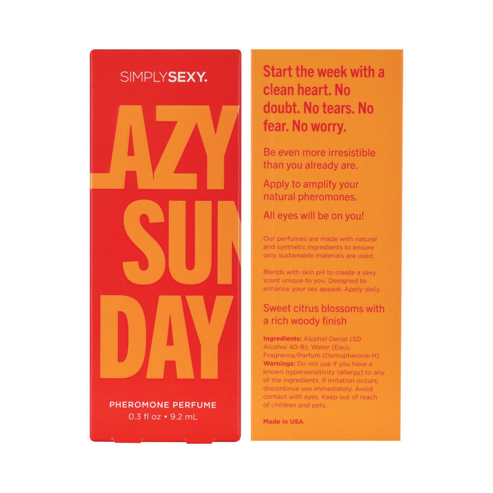 SIMPLY SEXY LAZY SUNDAY PHEROMONE INFUSED PERFUME 0.3 OZ.