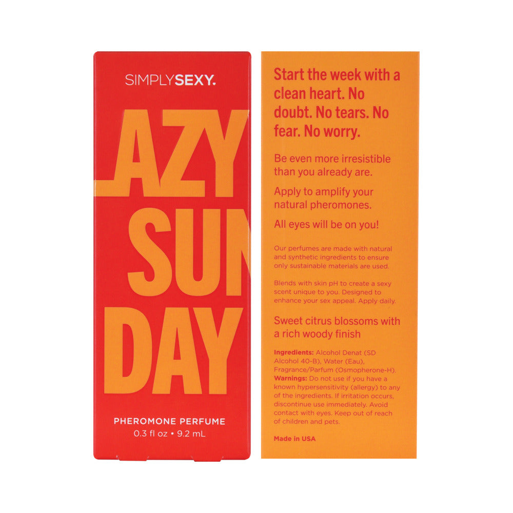 CLASSIC BRANDS - PERFUME CON FEROMONAS SIMPLY SEXY LAZY SUNDAY 0.3 OZ.