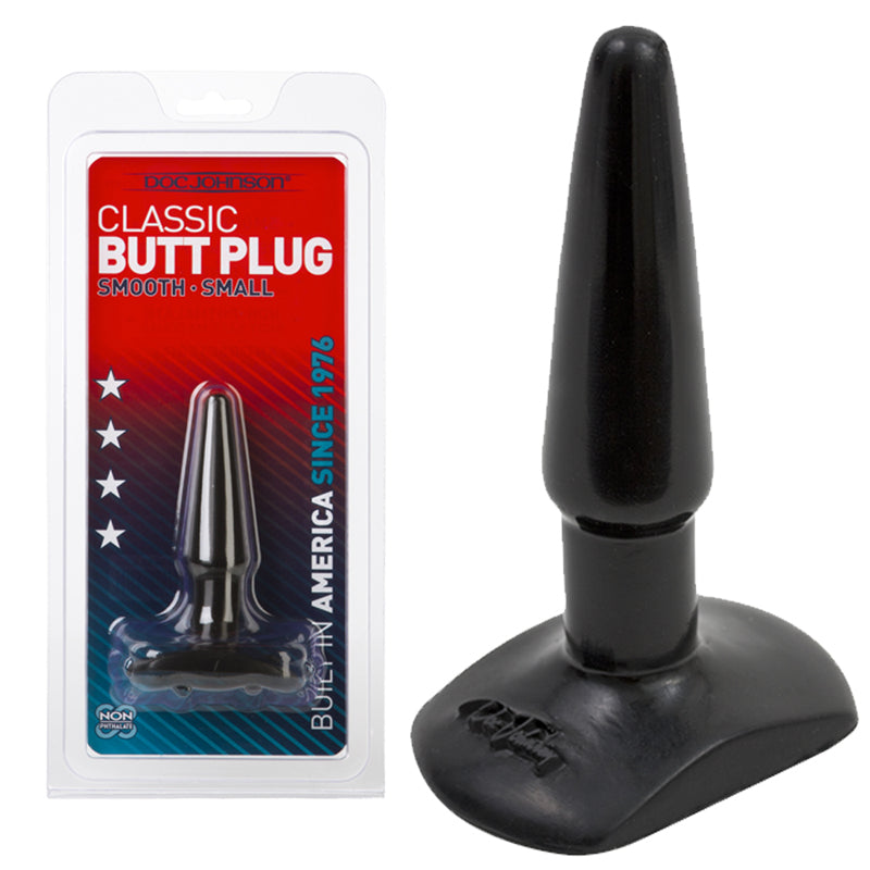 DOC JOHNSON - SMALL BUTT PLUG (BLACK)