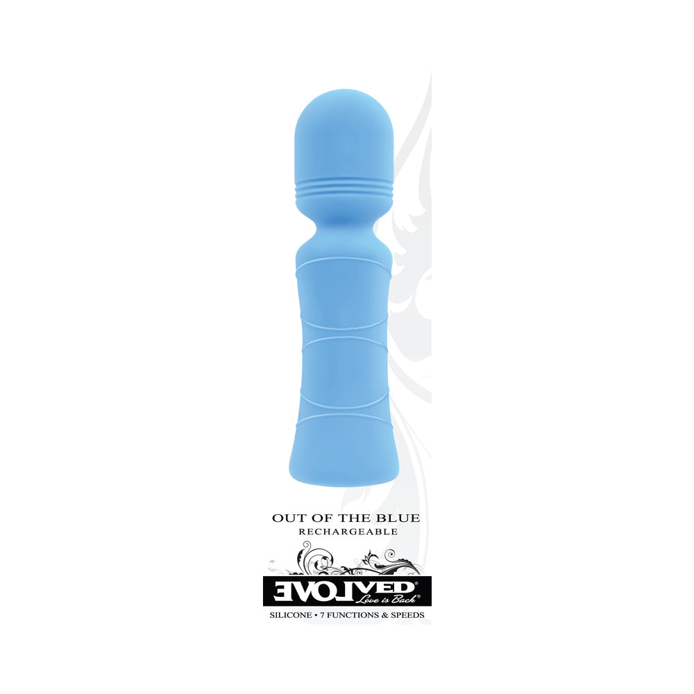 EVOLVED - OUT OF THE BLUE RECHARGEABLE SILICONE WAND VIBRATOR