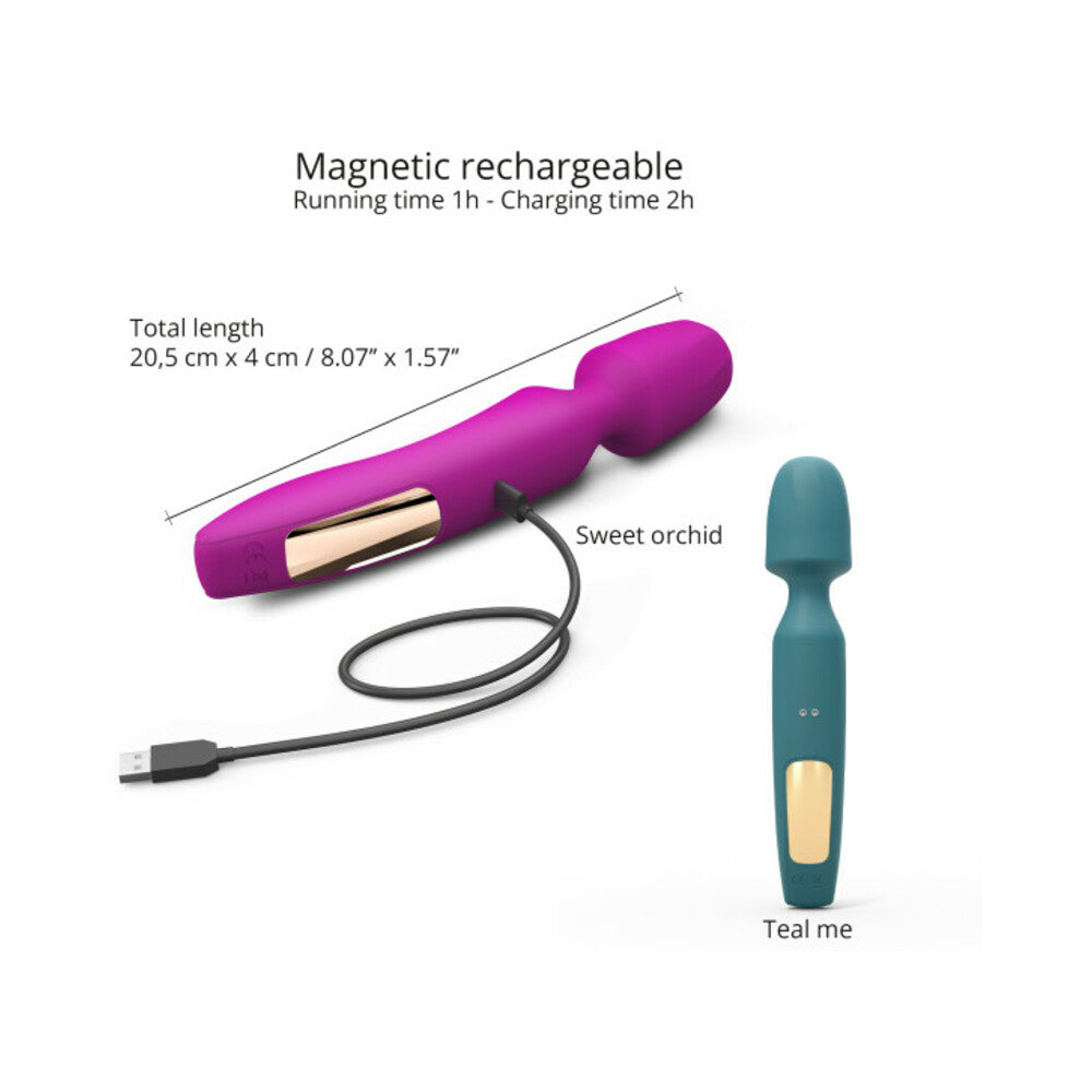 LOVELY PLANET - LOVE TO LOVE R-EVOLUTION RECHARGEABLE 3-IN-1 WAND VIBRATOR SWEET ORCHID