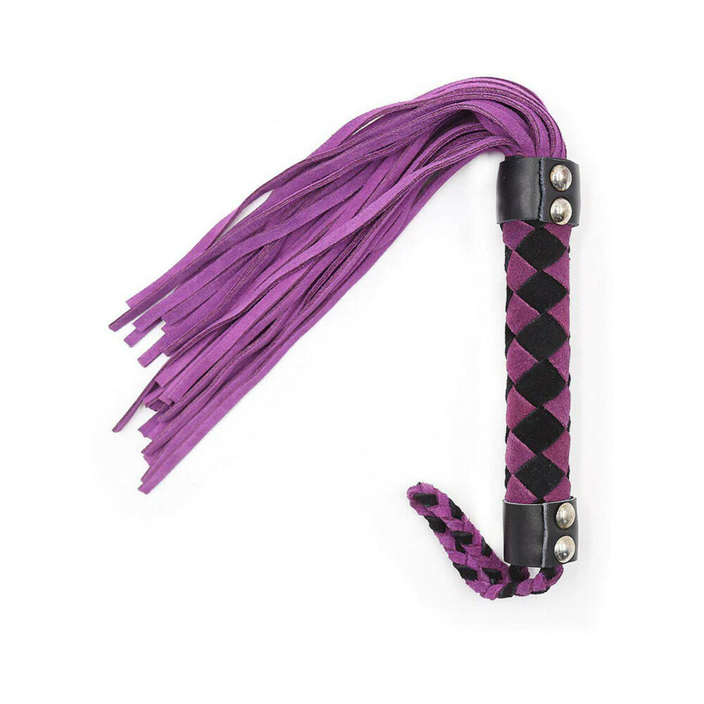 PLE''SUR 15.5 IN. LEATHER FLOGGER PURPLE