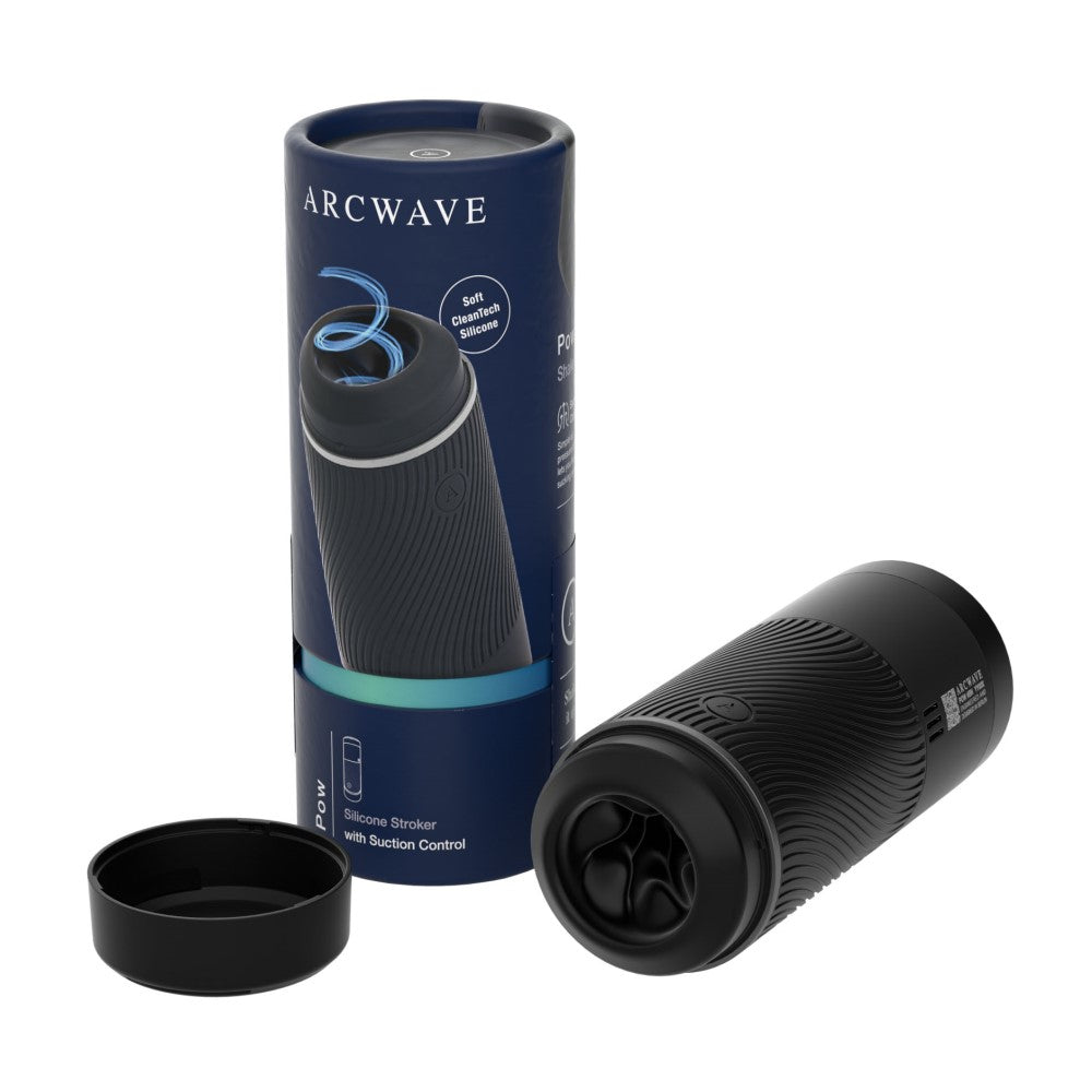ARCWAVE POW SILICONE STROKER WITH SUCTION CONTROL BLACK