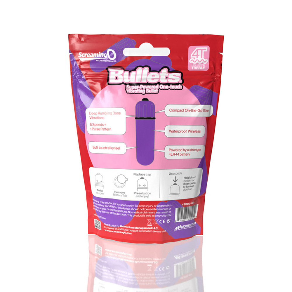SCREAMING O 4T BULLET VIBRATOR GRAPE