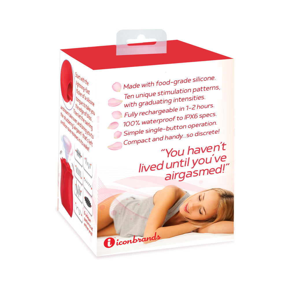 WILD ROSE AND TONGUE SUCKING AND LICKING VIBRATOR RED