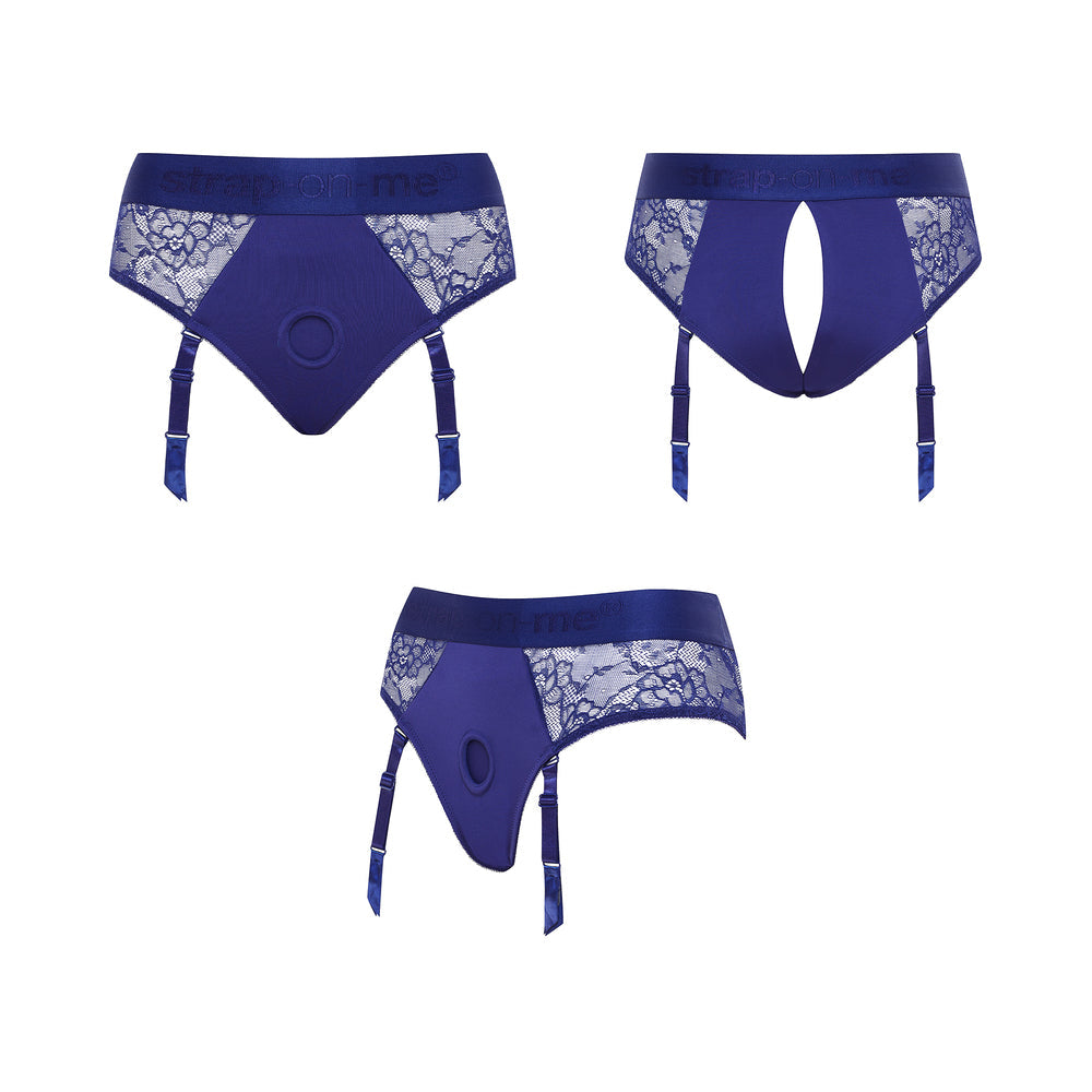 STRAP-ON-ME DIVA LINGERIE HARNESS NIGHT BLUE M