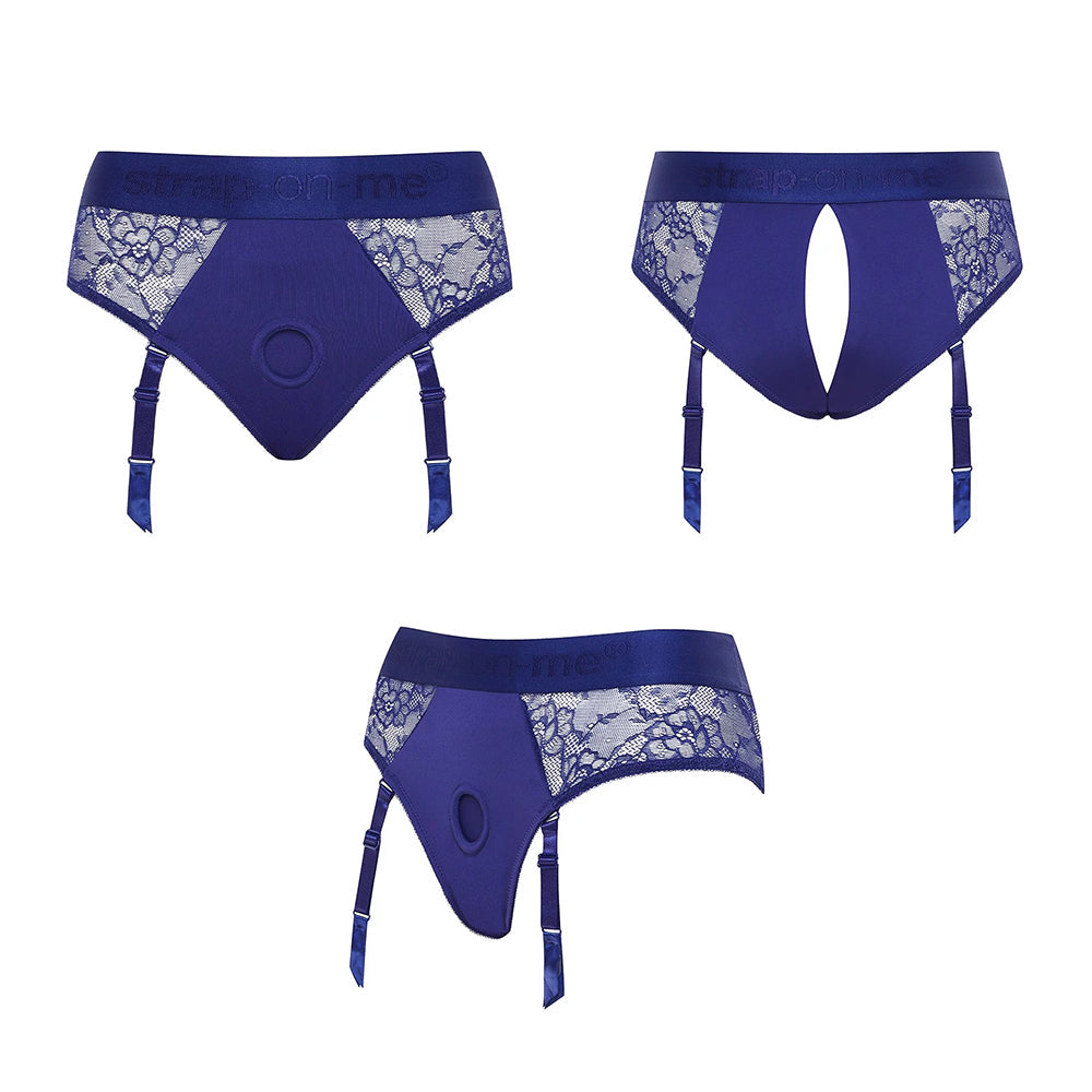 LOVELY PLANET - STRAP-ON-ME DIVA LINGERIE HARNESS ROYAL BLUE S