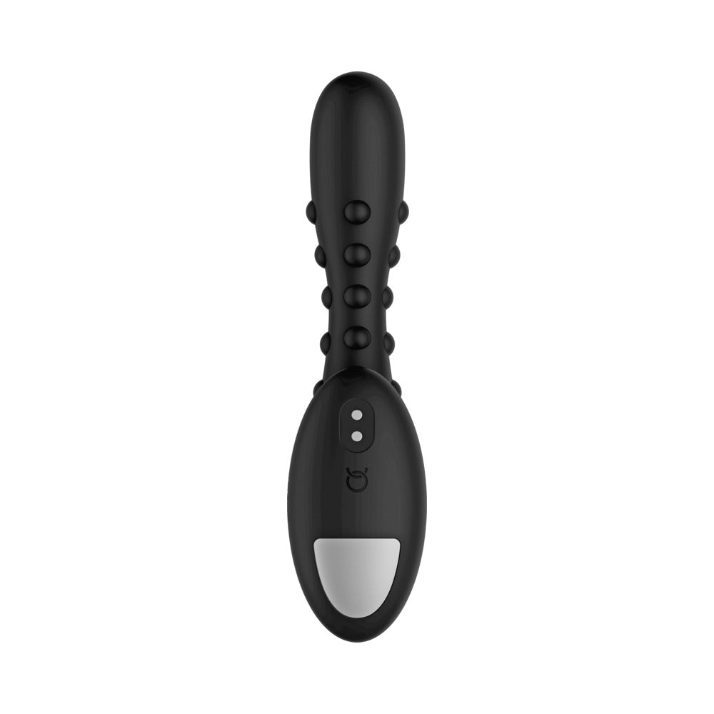 FORTO STUDDED PRO RECHARGEABLE SILICONE VIBRATING ANAL MASSAGER BLACK