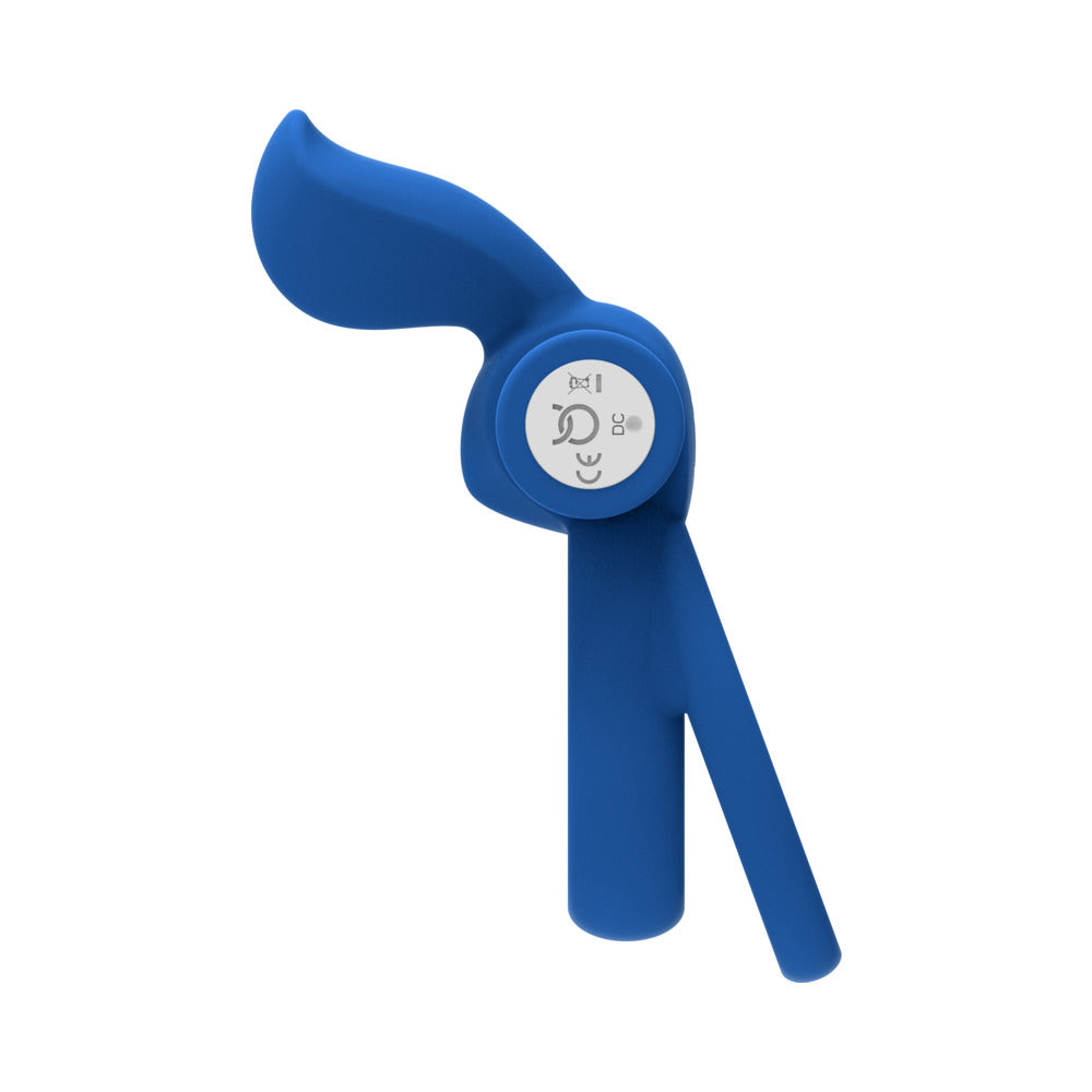 FORTO - POINTER RECHARGEABLE SILICONE VIBRATING DUAL COCKRING WITH EXTERNAL STIMULATOR