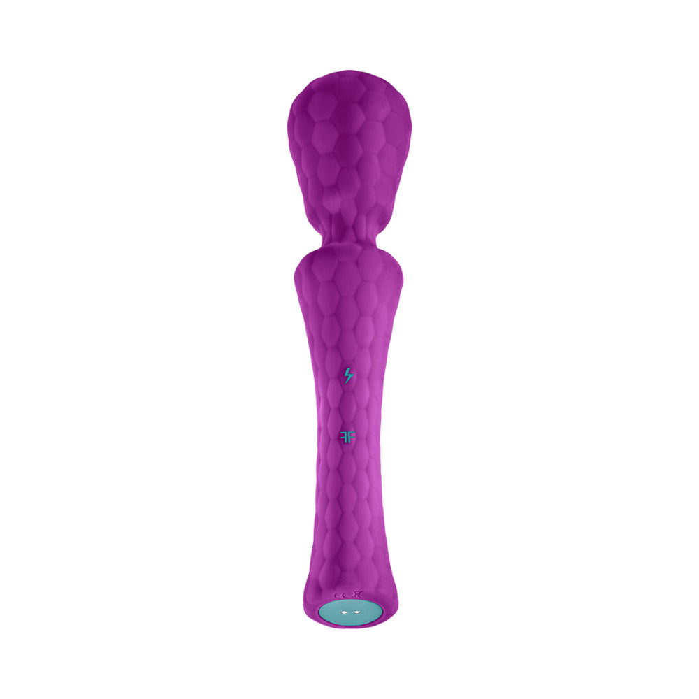 FEMMEFUNN ULTRA WAND XL RECHARGEABLE FLEXIBLE TEXTURED SILICONE VIBRATOR PURPLE