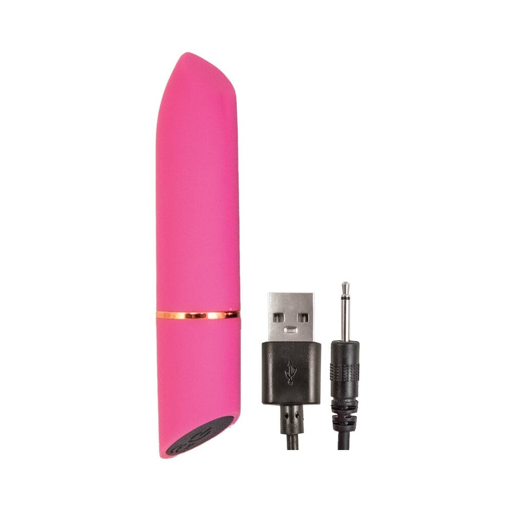 NASSTOYS MYSTIQUE RECHARGEABLE SILICONE BULLET VIBRATOR PINK