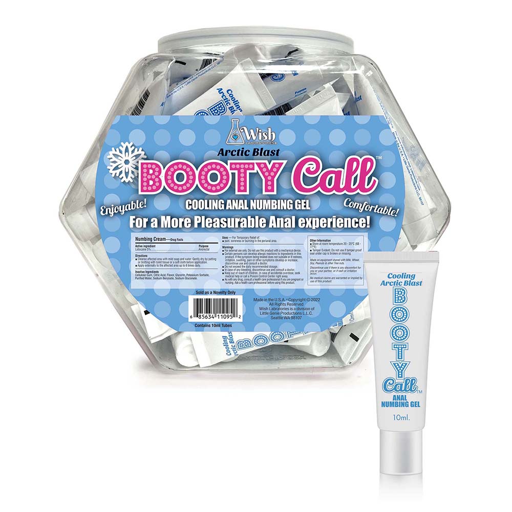 LITTLE GENIE - BOOTYCALL ANAL NUMBING GEL COOLING 65-PIECE FISHBOWL DISPLAY
