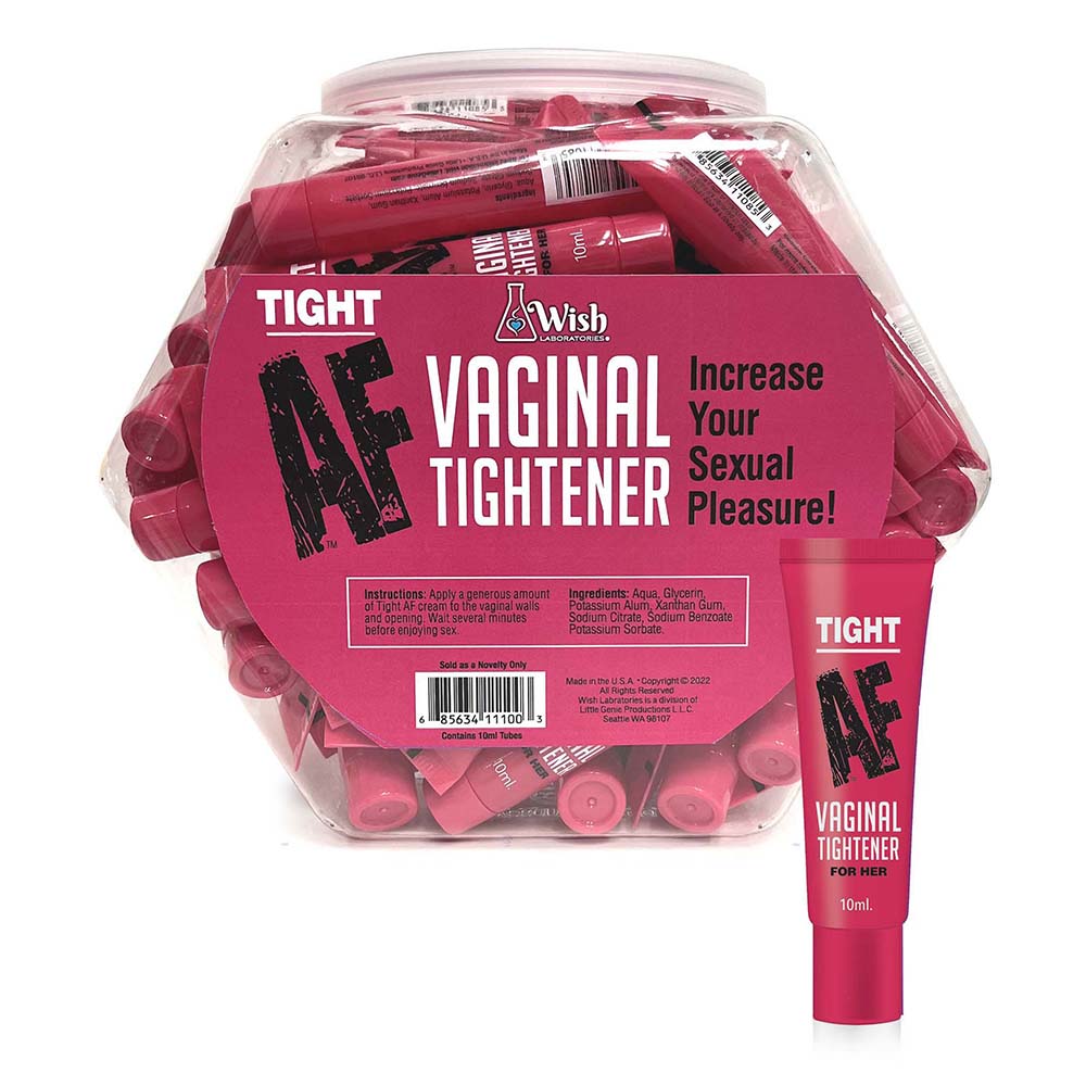 LITTLE GENIE - TIGHT AF VAGINAL TIGHTENER CREAM 65-PIECE FISHBOWL DISPLAY