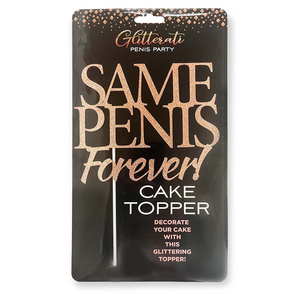 LITTLE GENIE - GLITTERATI PENIS PARTY SAME PENIS FOREVER CAKE TOPPER