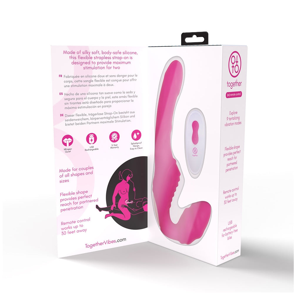 TOGETHER TOY - TOGETHER STRAPLESS REMOTE CONTROL VIBRATOR PINK