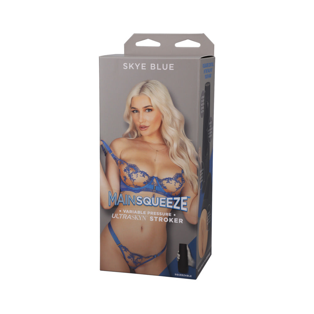 DOC JOHNSON - MAIN SQUEEZE SKYE BLUE ULTRASKYN STROKER VAGINA BEIGE