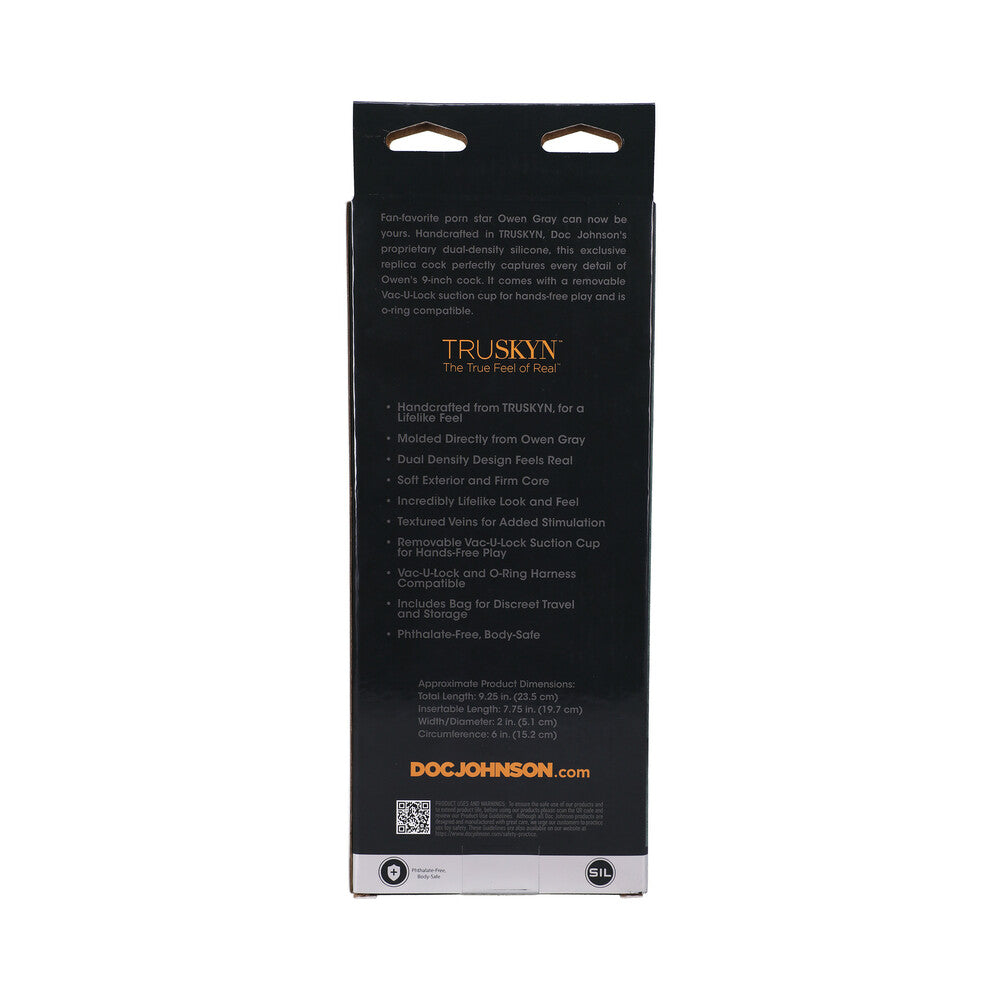 DOC JOHNSON - DILDO DE SILICONA TRUSKYN "SIGNATURE COCKS OWEN GRAY" DE 22,86 CM CON VENTOSA VAC-U-LOCK