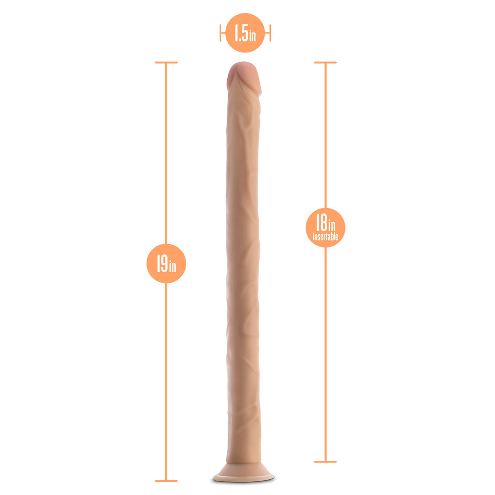 DR. SKIN 19 IN. DILDO BEIGE