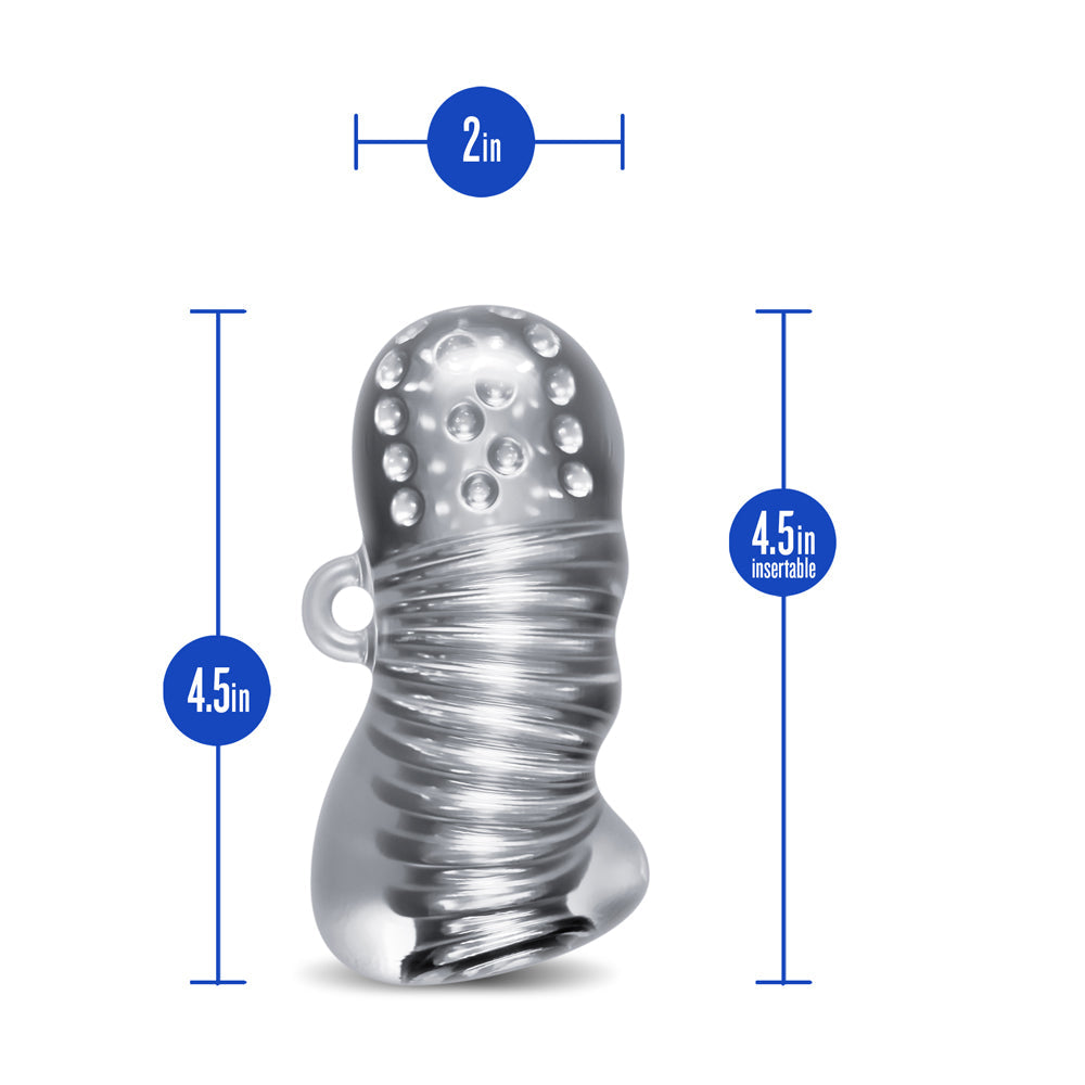 BLUSH - RIZE! SQUEEZY ERGONOMIC STROKER CLEAR