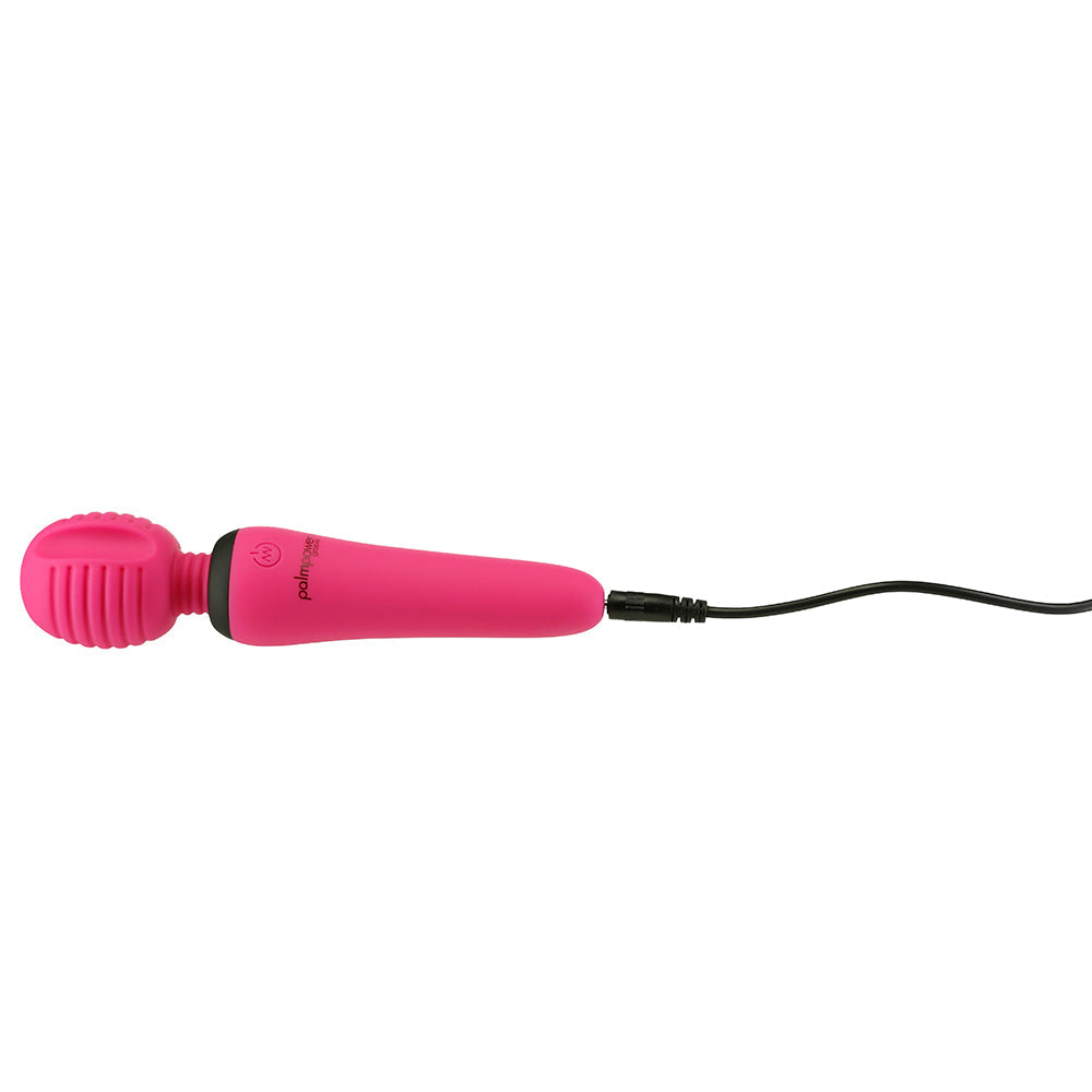 BMS - PALMPOWER GROOVE RECHARGEABLE SILICONE MINI WAND MASSAGER FUCHSIA