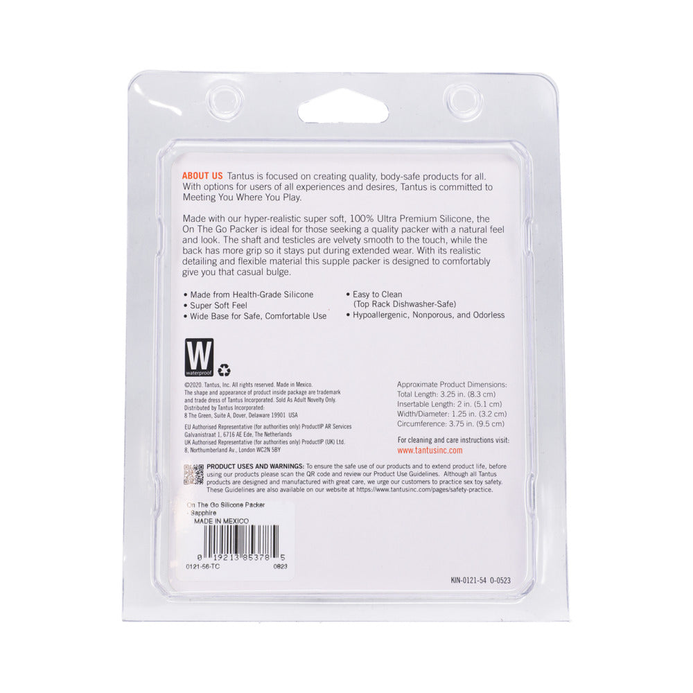 TANTUS ON THE GO SILICONE PACKER SUPER SOFT SAPPHIRE