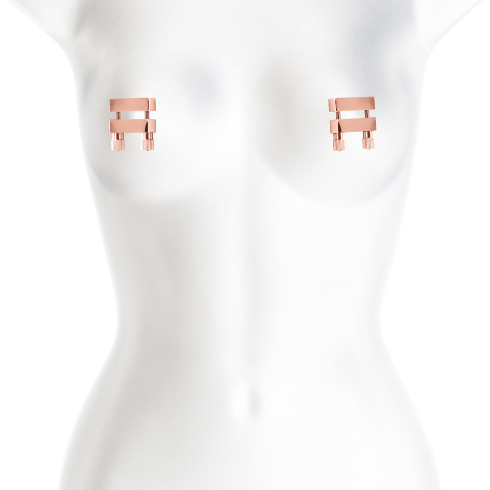 NS NOVELTIES - BOUND NIPPLE CLAMPS V1 ROSE GOLD