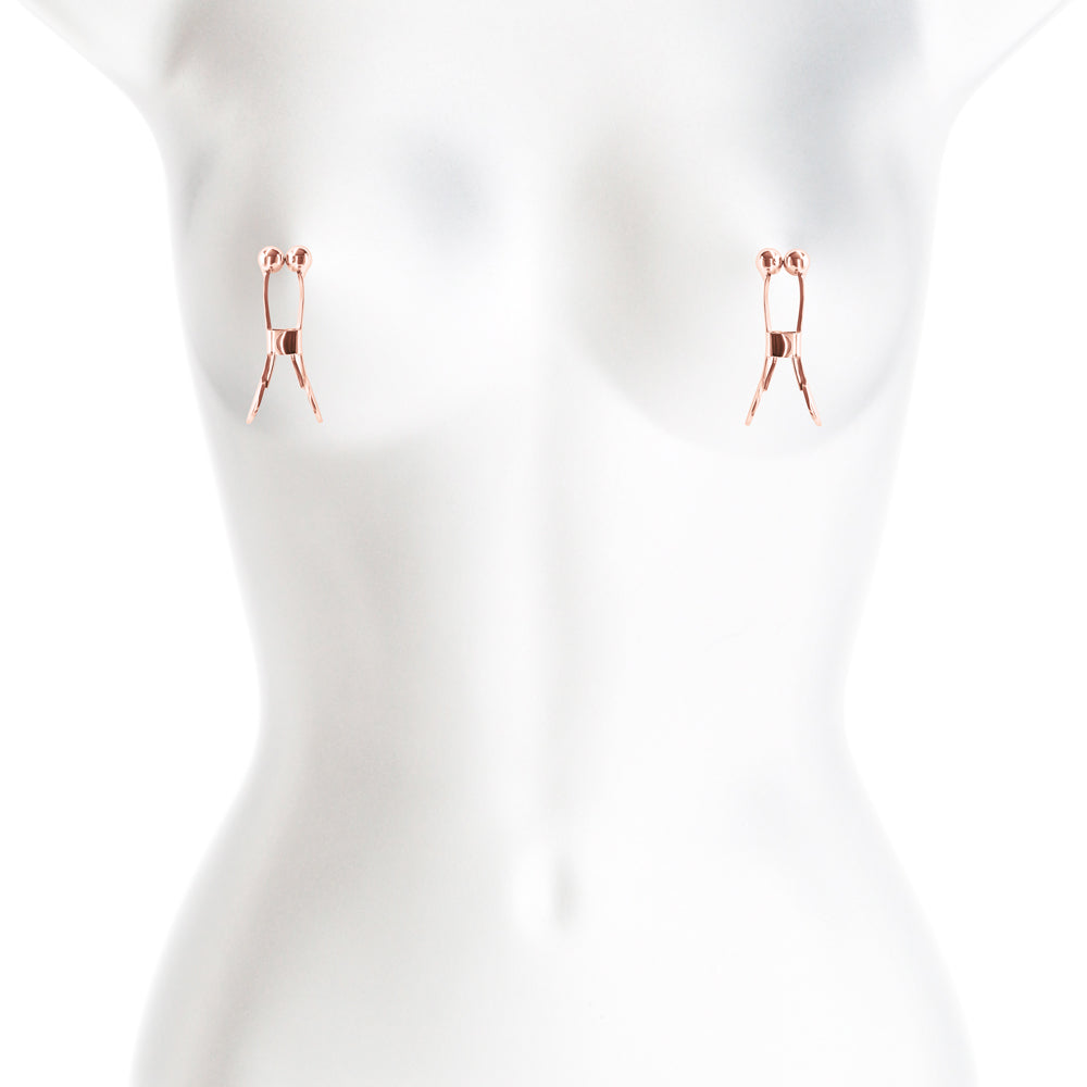 NS NOVELTIES - BOUND NIPPLE CLAMPS C1 ROSE GOLD
