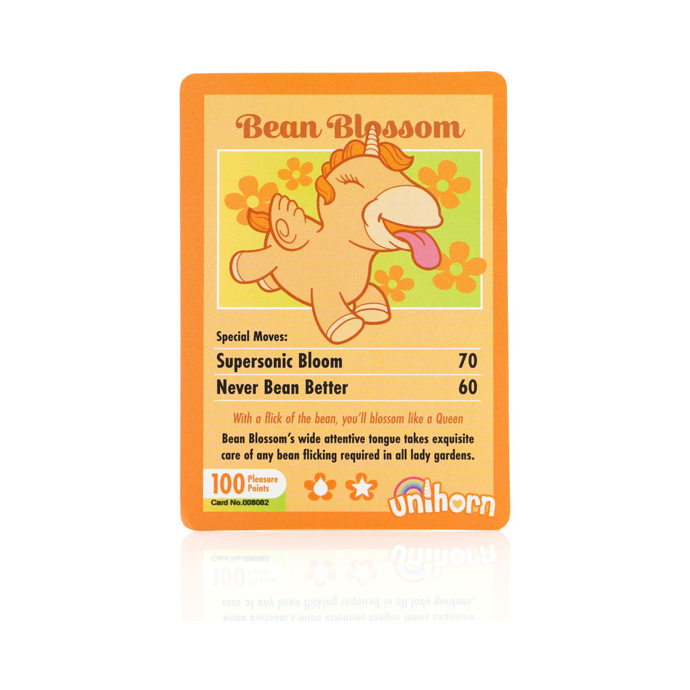 CREATIVE CONCEPTIONS - UNIHORN BEAN BLOSSOM FLICKING VIBRATOR YELLOW