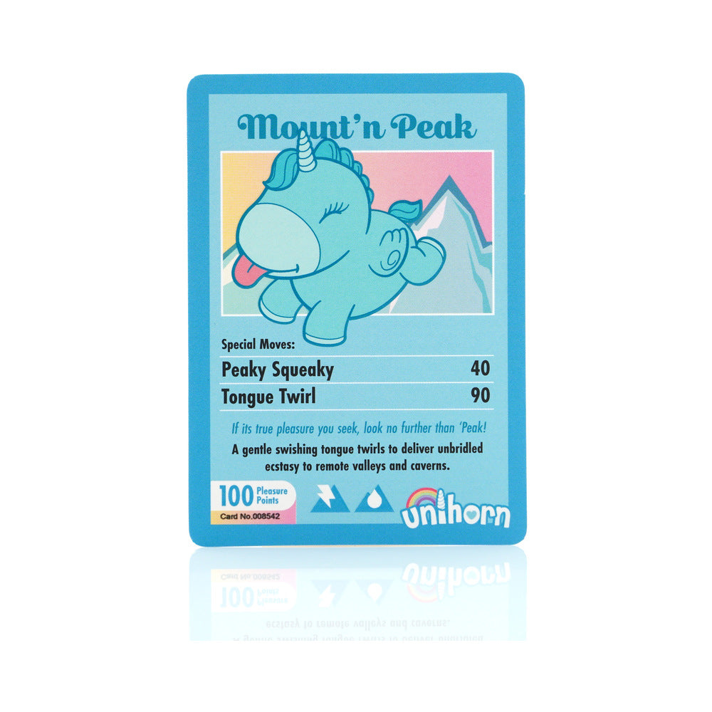 UNIHORN MOUNT''N PEAK POINTED FLICKING TONGUE VIBRATOR BLUE