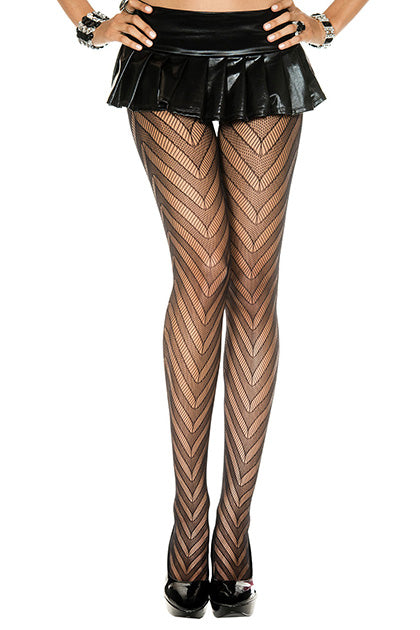 MUSIC LEGS - PANTYS NEGRAS RED DIBUJO **