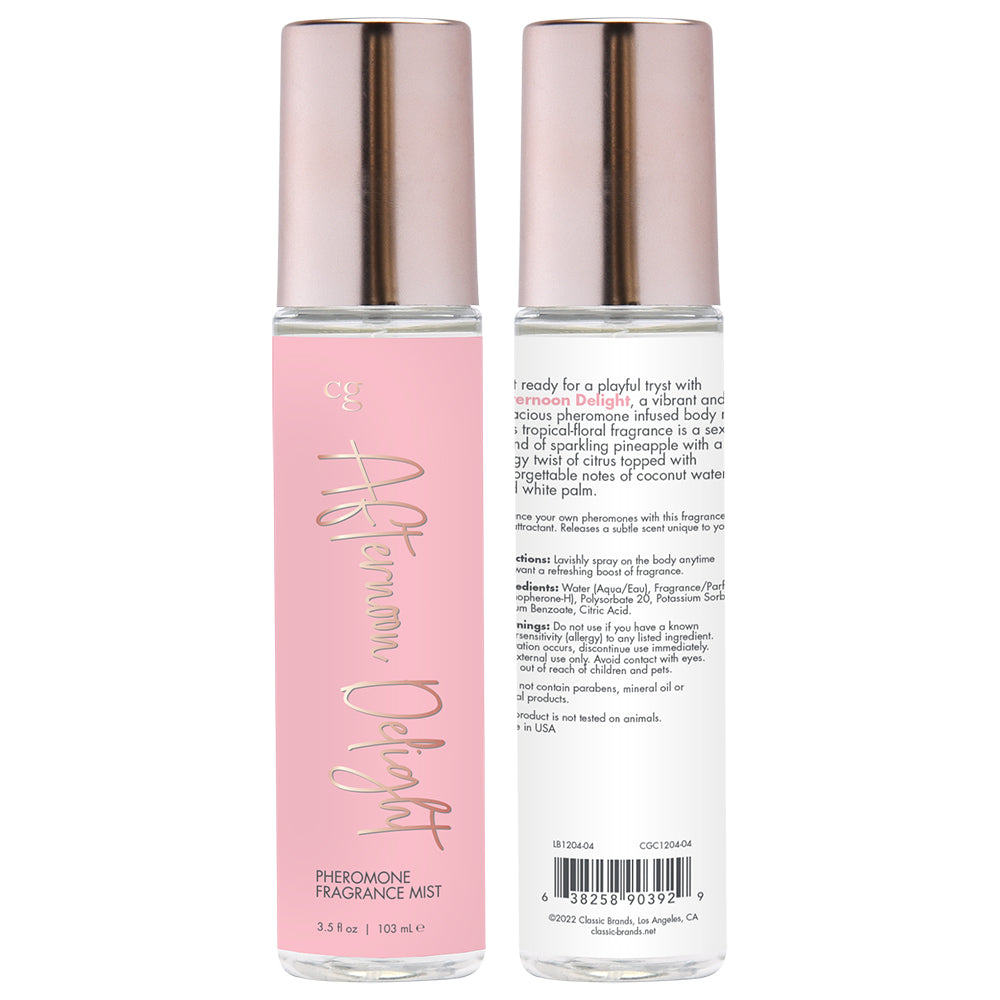 CG AFTERNOON DELIGHT FRAGRANCE BODY MIST WITH PHEROMONES 3.5 OZ.