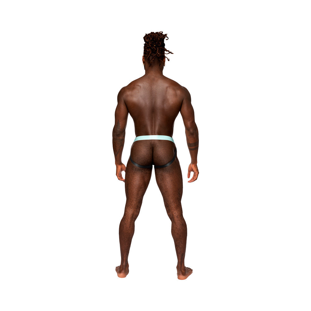 MALE POWER EASY BREEZY JOCK SLEEVE AQUA S/M