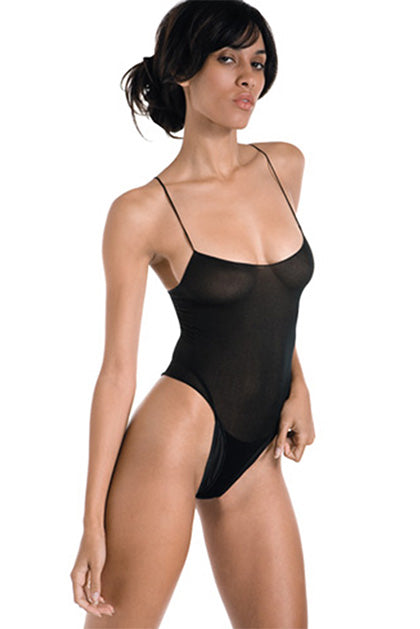 MUSIC LEGS - BODY CORTO XXL TIRANTES NEGRO