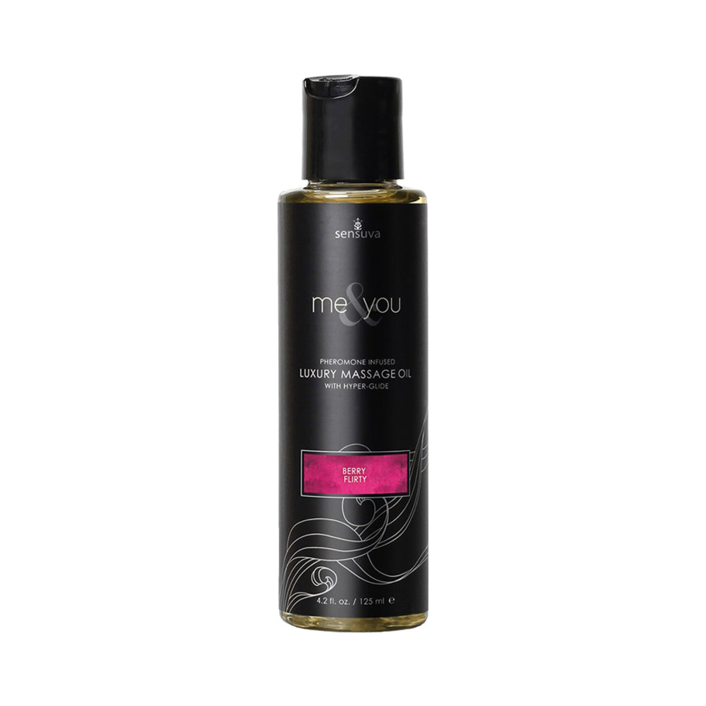 SENSUVA - ME & YOU PHEROMONE-INFUSED MASSAGE OIL BERRY FLIRTY 4.2 OZ.