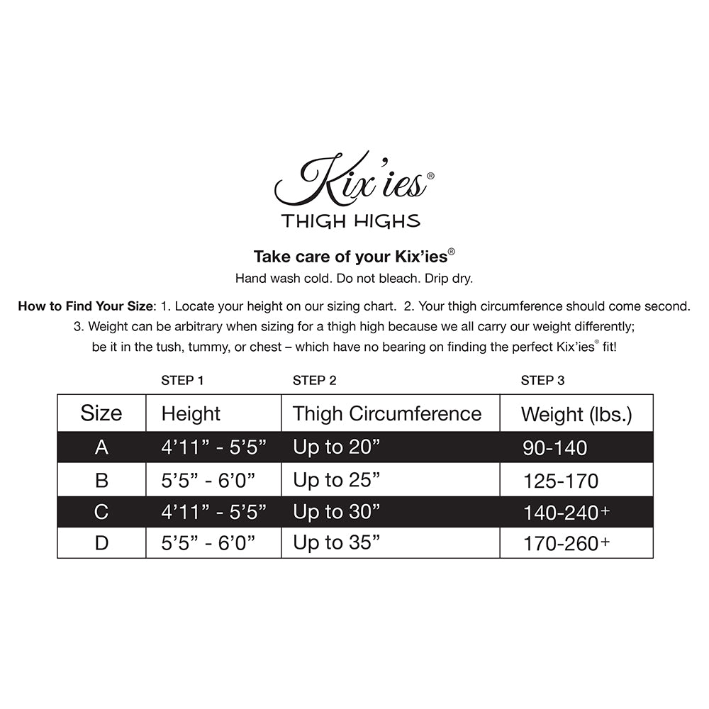 KIXIES ANGELICA RHINESTONE FISHNET THIGH-HIGH BLACK SIZE A