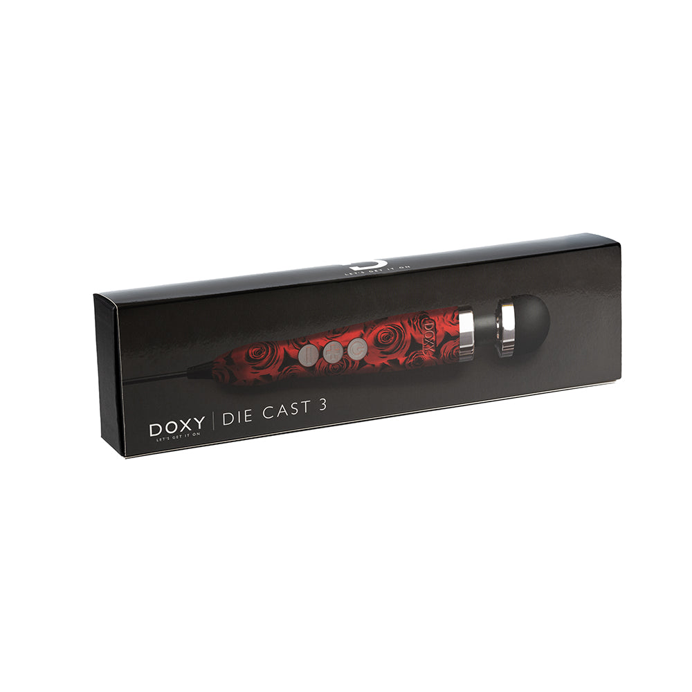 DOXY - DIE CAST 3 COMPACT WAND VIBRATOR ROSES