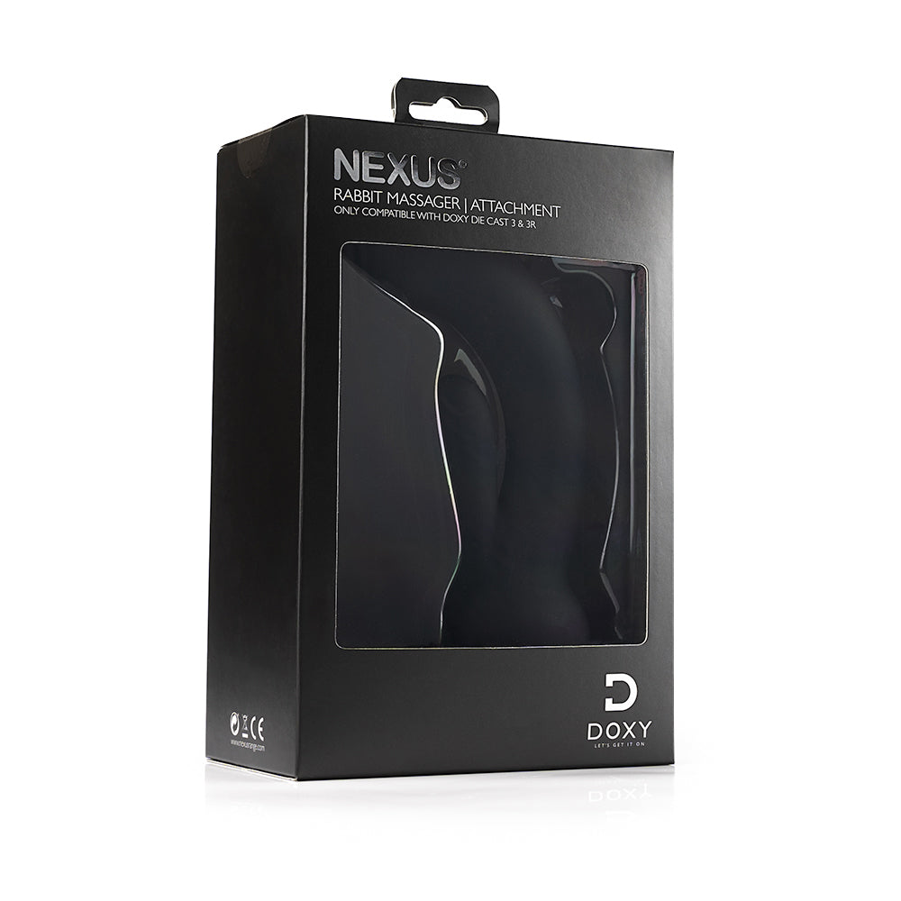 DOXY - ACCESORIO DE VARITA DE CONEJO DE SILICONA 3 NEGRO