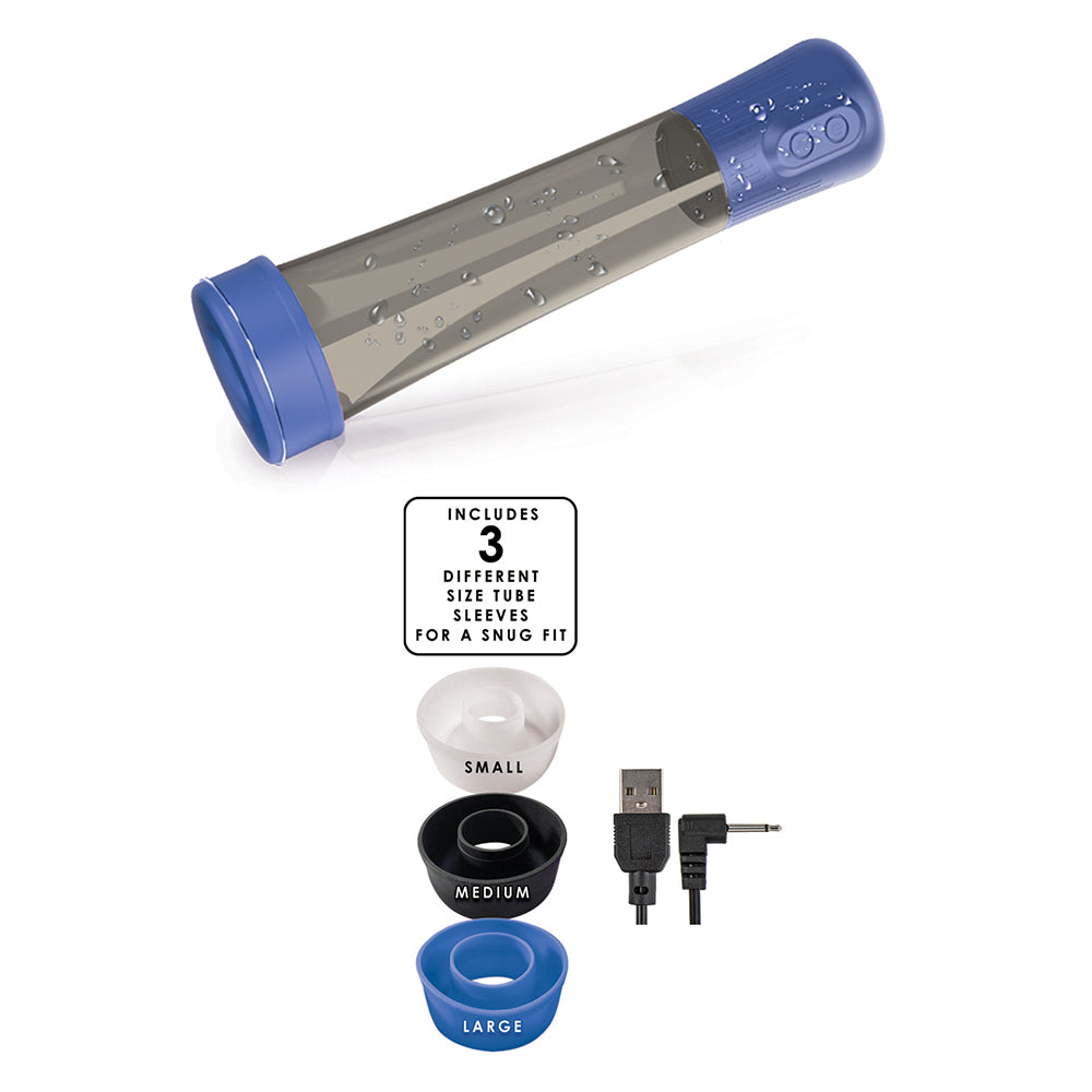 NASSTOYS - H2O RECHARGEABLE PENIS PUMP BLUE