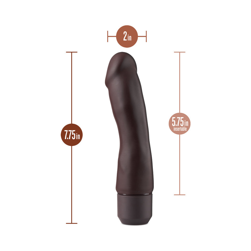 DR. SKIN SILICONE DR. STEVE 7 IN. VIBRATING DILDO BROWN