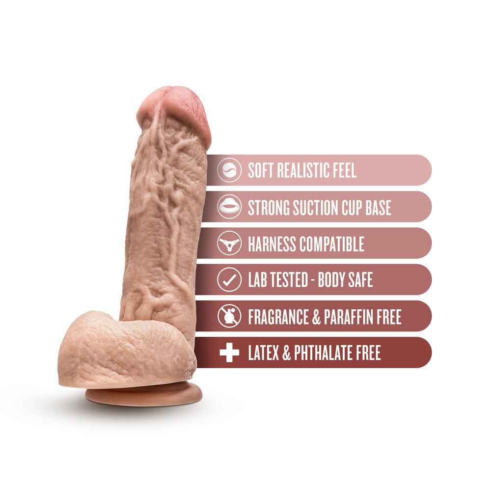 BLUSH - DR. SKIN MR. D REALISTIC 8.5 IN. DILDO WITH BALLS