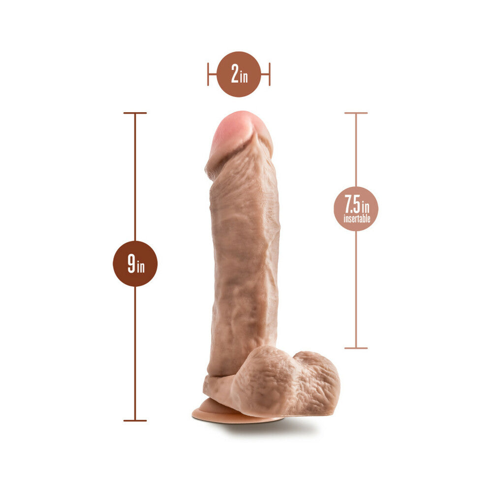 BLUSH - DR. SKIN MR. MAGIC REALISTIC 9 IN. DILDO WITH BALLS BEIGE