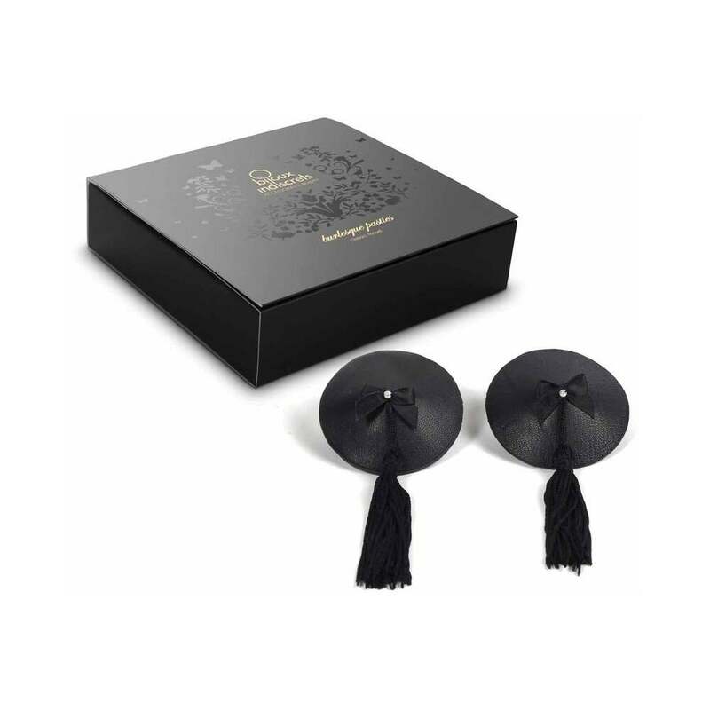 BIJOUX - BURLESQUE BLACK NIPPLE COVERS