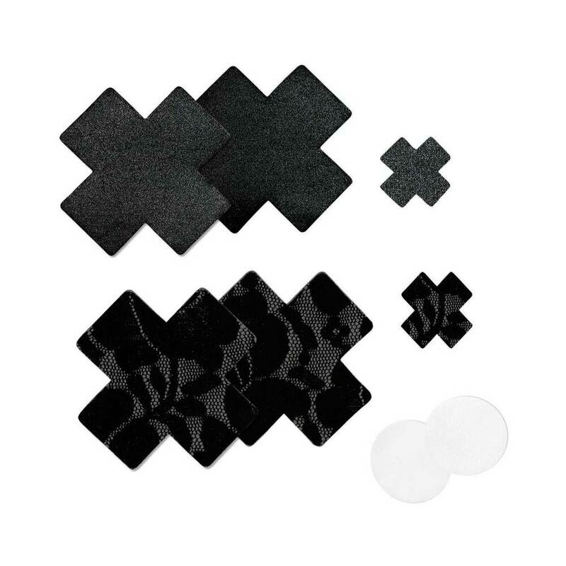 BRISTOLS 6 - NIPPIES BASIC BLACK CROSSES PASTIES SIZE C