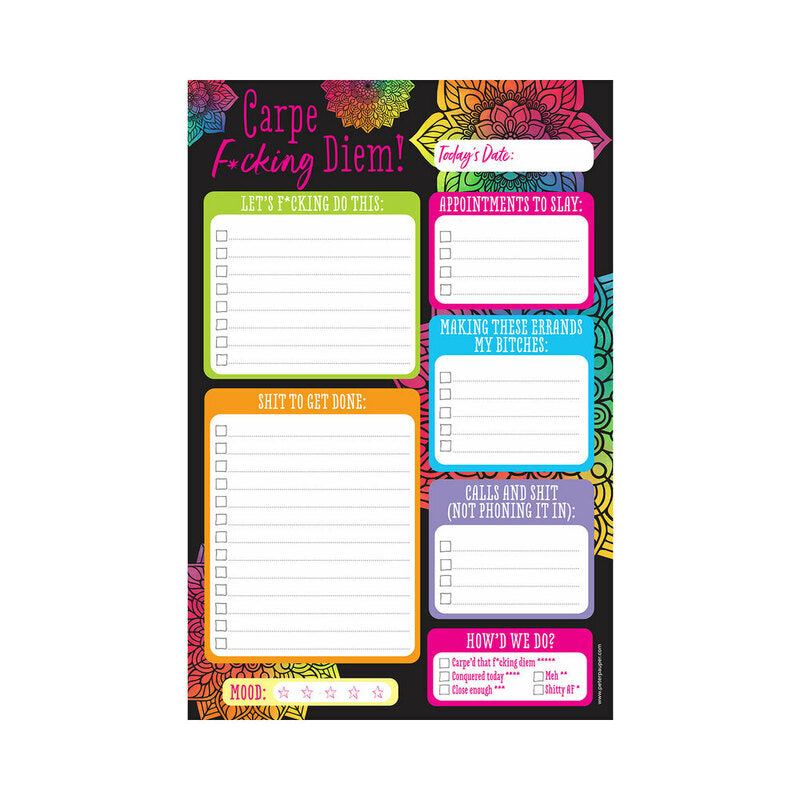 PETER PAUPER PRESS - CARPE FUCKING DIEM NOTE PAD